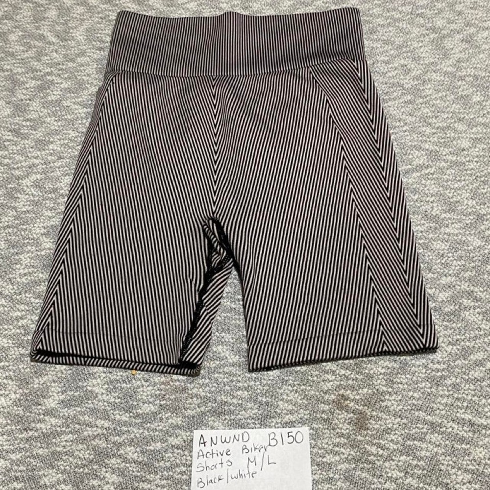 ANWIND Active Bike Shorts M/L Black/White Striped. SKU-B150